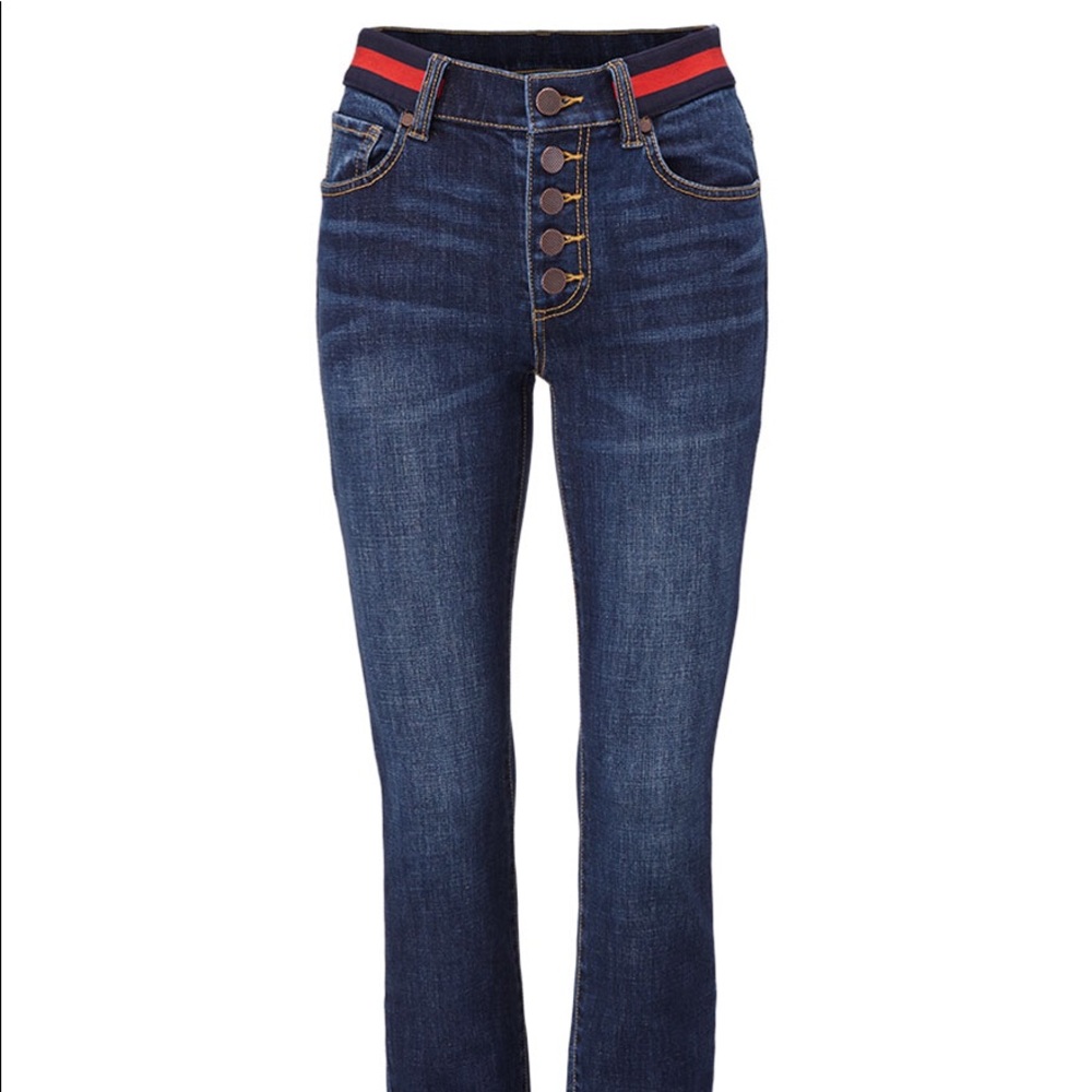 CAbi Buttonfly Skinny Jeans
